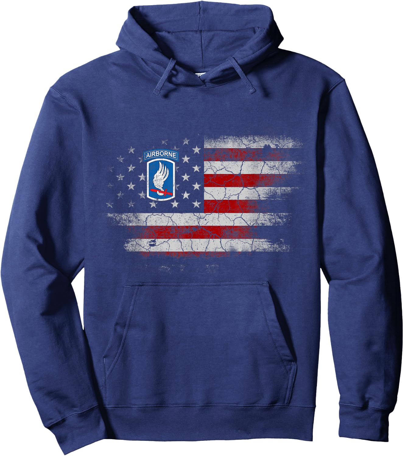 173rd Airborne Brigade US Flag Shirt Airborne Paratrooper Hoodie - Hoodie | Navy