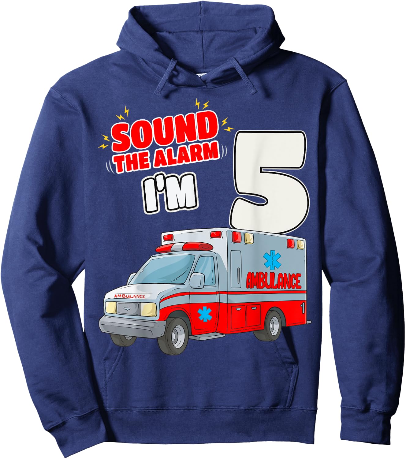 5th Birthday Medical Ambulance EMT 5 Years Old EMS Paramedic Hoodie - Hoodie | Navy