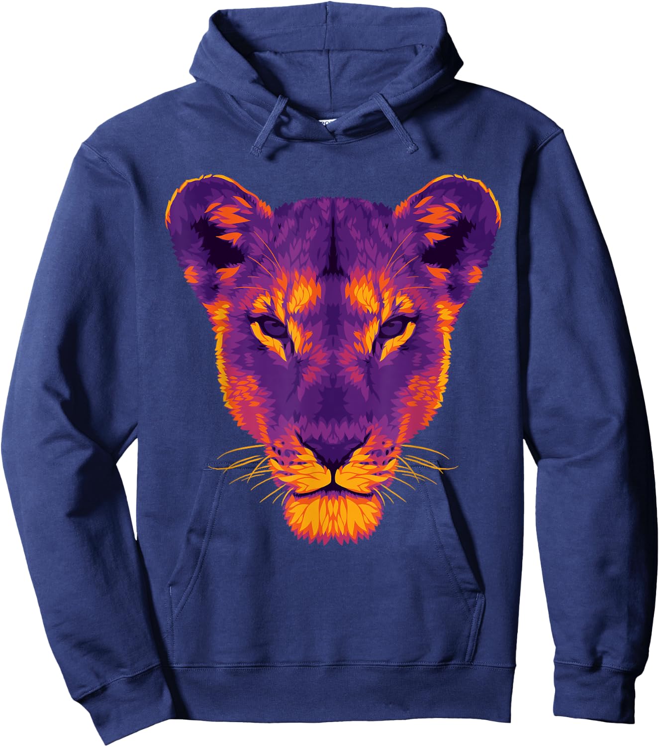 The Dark Lioness Beautiful Animal and Nature Art Hoodie - Hoodie | Navy