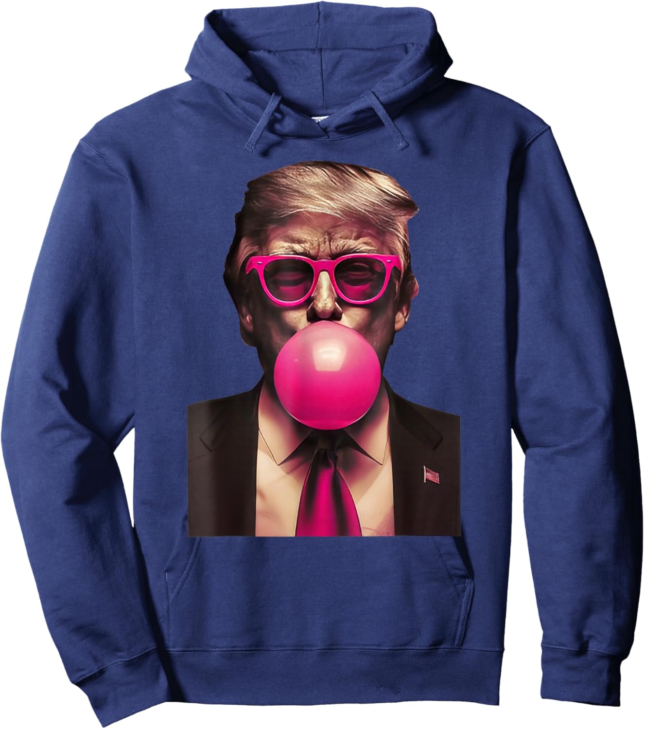 Trump Bubble Gum Funny Hoodie - Hoodie | Navy