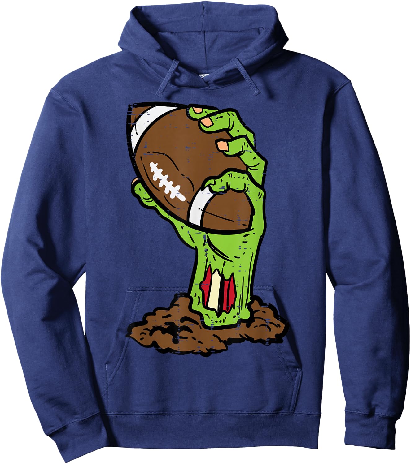 Halloween Zombie Hand Football Costume Men Boys Kids Youth Hoodie - Hoodie | Navy