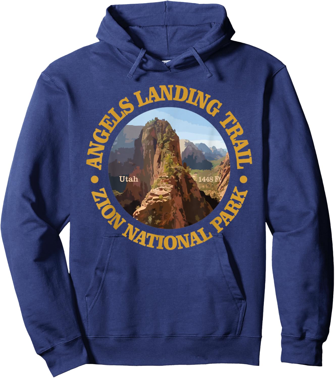 Angels Landing Trail Funny Zion National Park Utah Adventure Hoodie - Hoodie | Navy