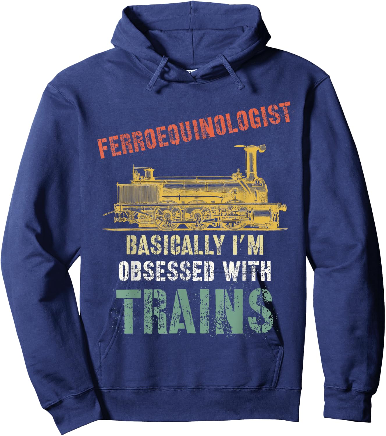 Ferroequinologist Trains Model Train Enthusiasts Hoodie - Hoodie | Navy