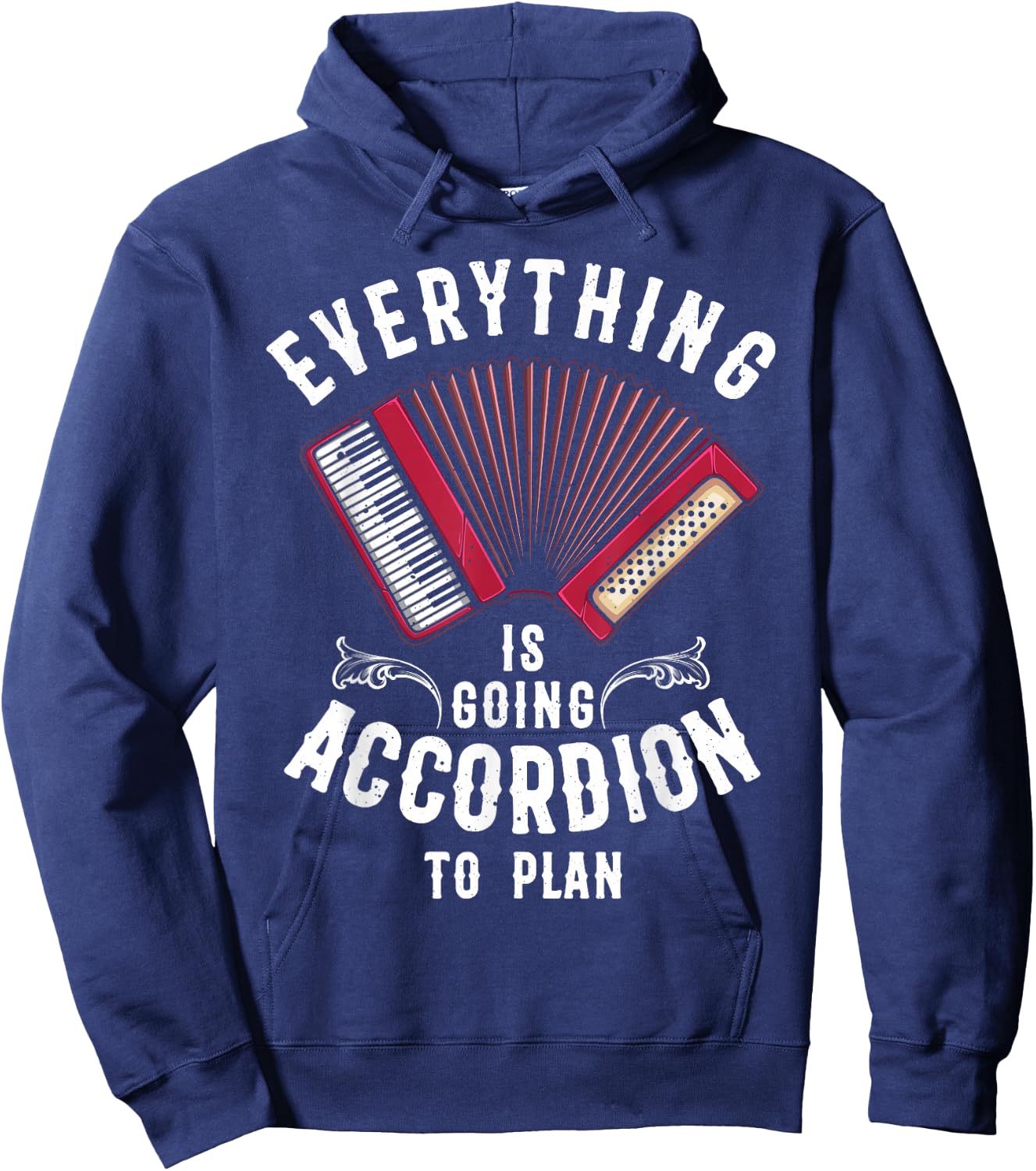 Funny Accordion Gift Men Women Cool Instrument Player Joke Hoodie - Hoodie | Navy