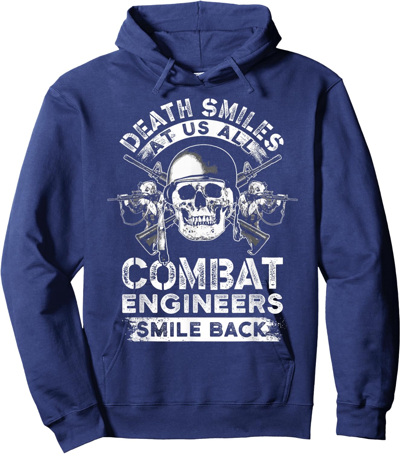 Combat Engineer Smiles USA Military Sapper Hoodie - Hoodie | Navy