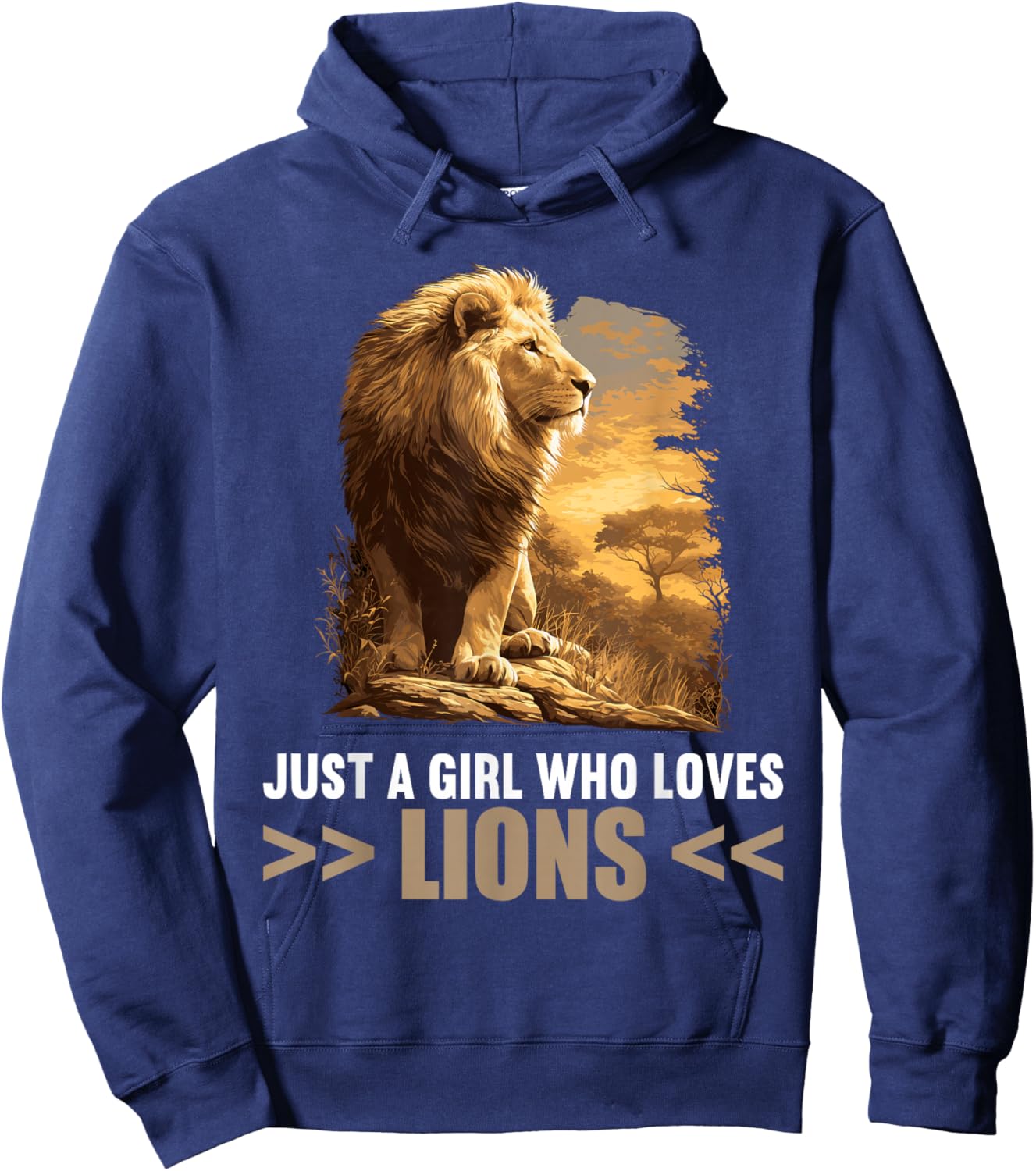 Just a Girl who loves Lions Lion Hoodie - Hoodie | Navy