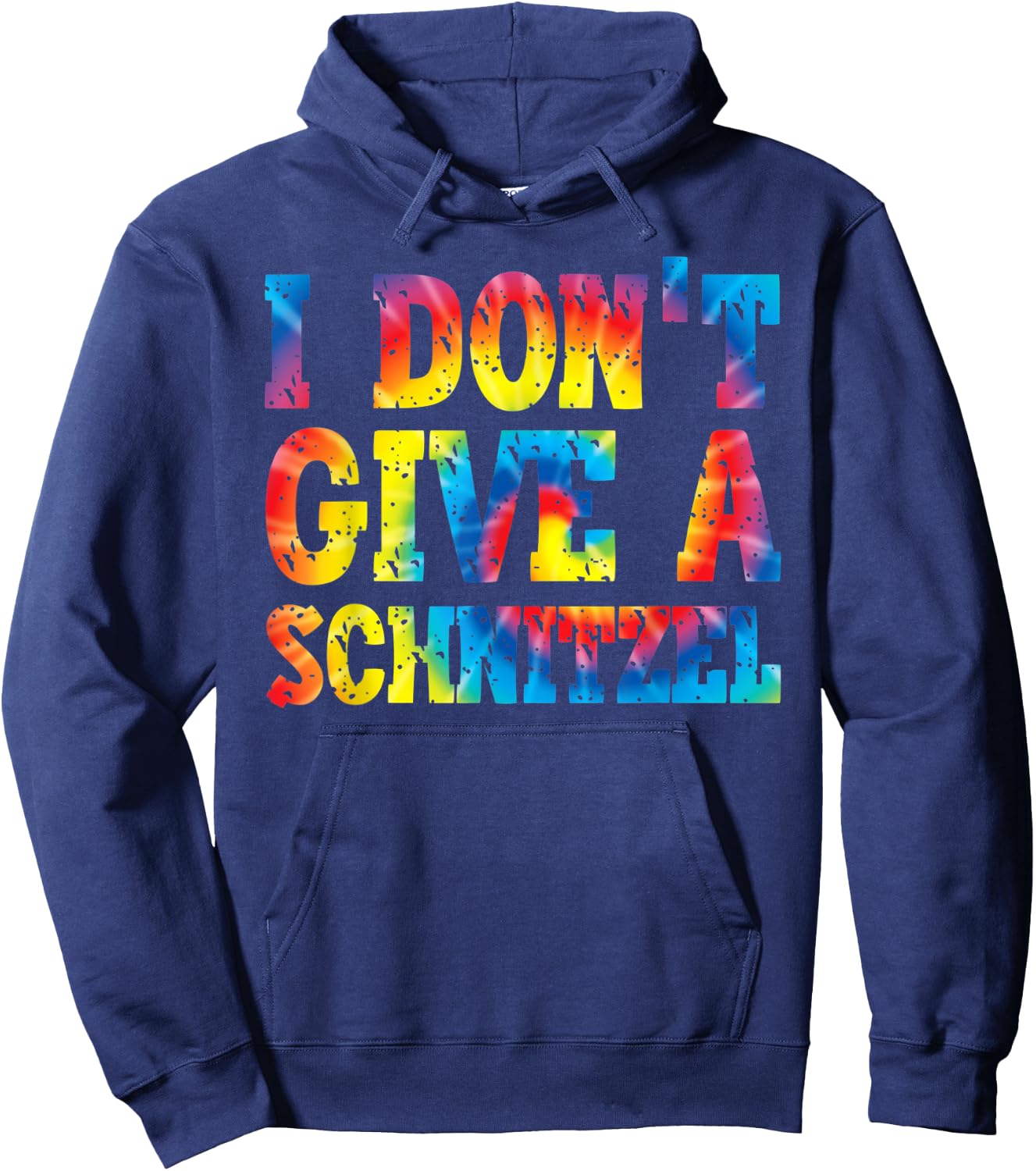 I Don't Give A Schnitzel | Oktoberfest German Tie Dye Hoodie - Hoodie | Navy