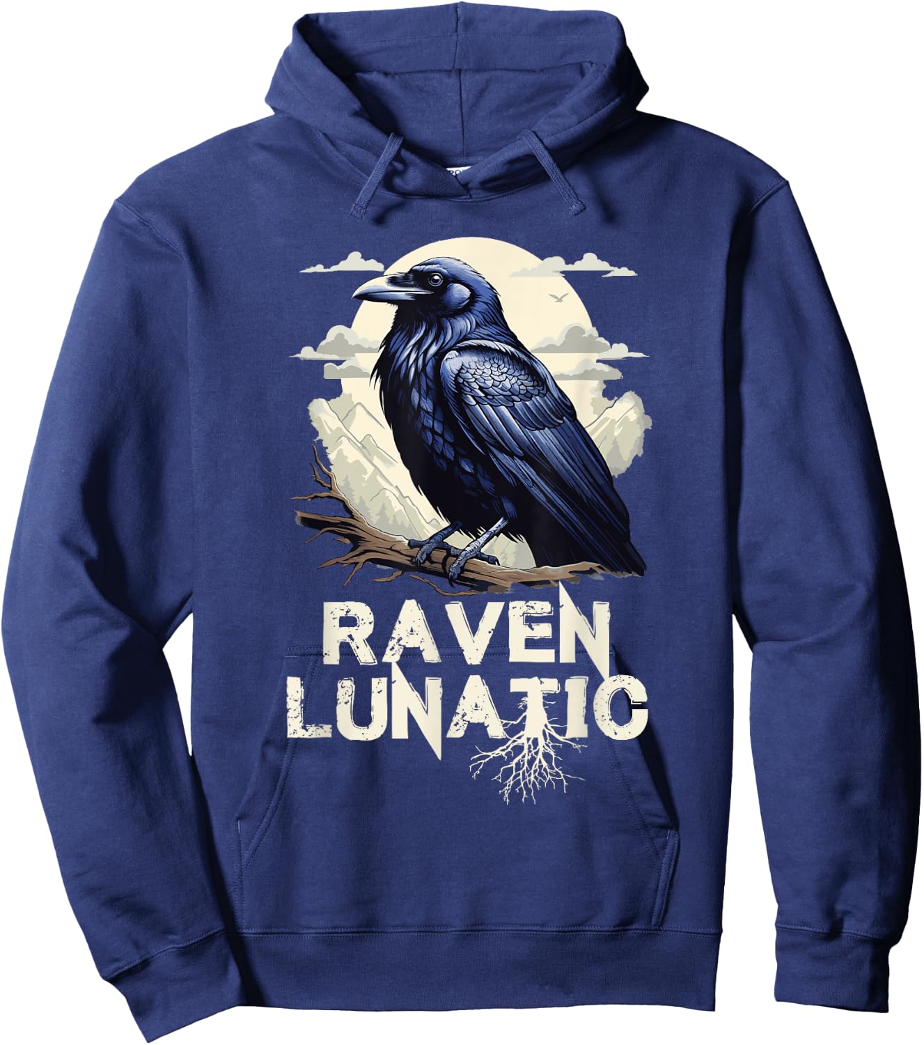 Moon Raven Lunatic Mythical Black Raven Costume Bird lover Hoodie - Hoodie | Navy