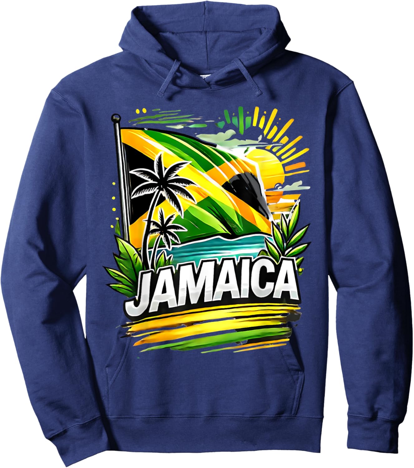 Proud Jamaican Happy Independence Day Jamaica 1962 Men Women Hoodie - Hoodie | Navy