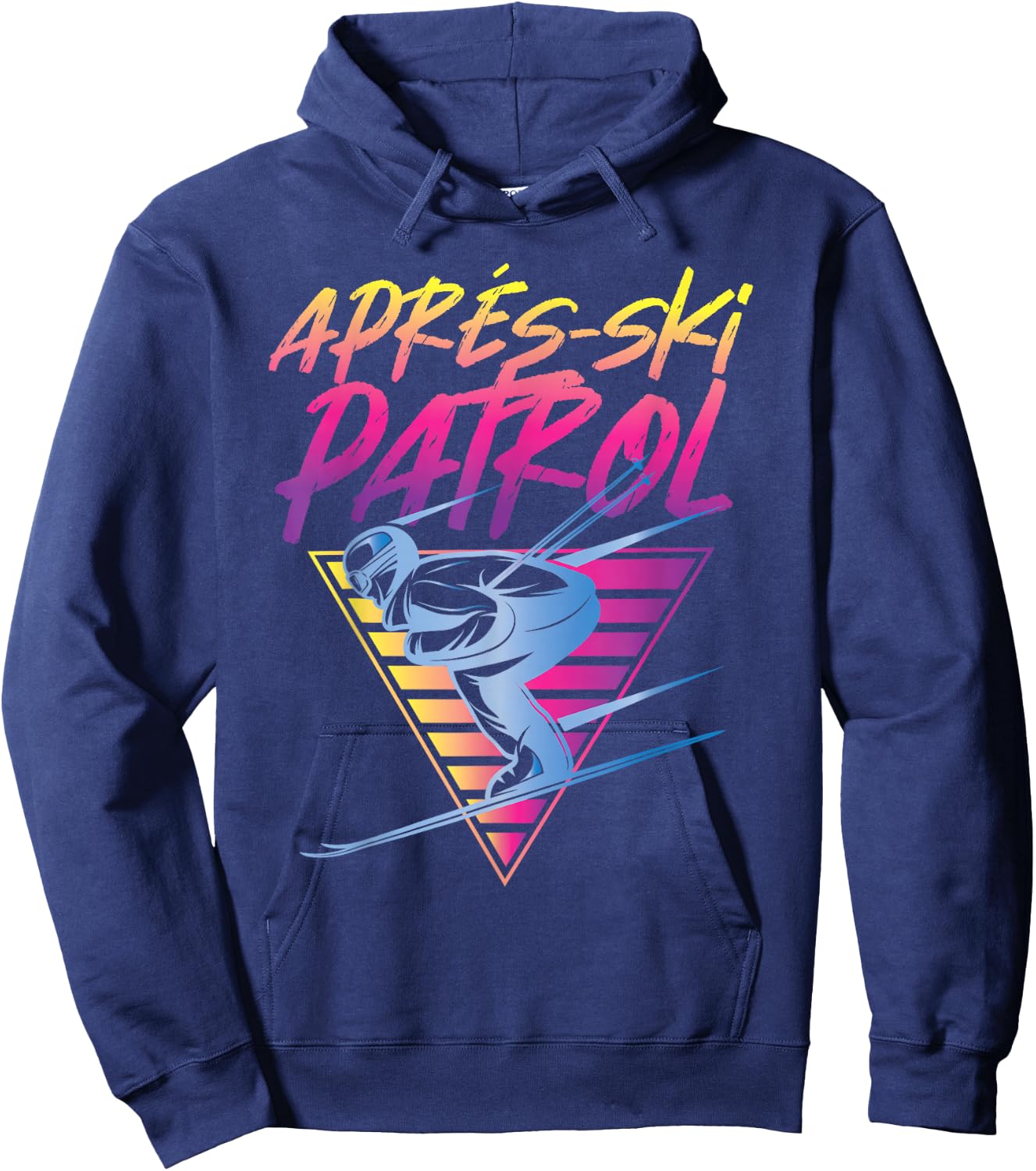 Retro Vintage 80s Apres Ski Patrol Hoodie - Hoodie | Navy