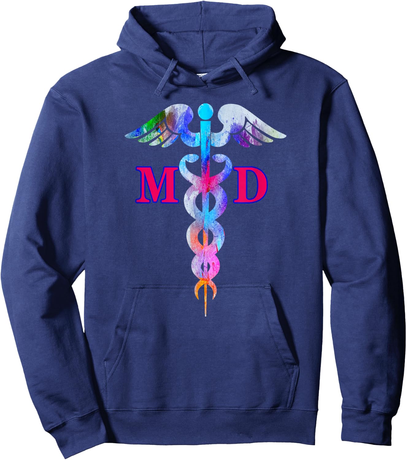 Medical Doctor MD Caduceus Symbol Medical Career Profession Hoodie - Hoodie | Navy