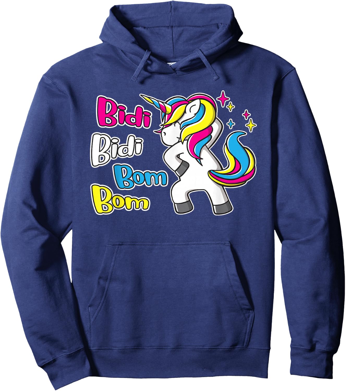 Bidi Bidi Bom Bom Dancing Rainbow Unicorn Latina Cumbia Hoodie - Hoodie | Navy