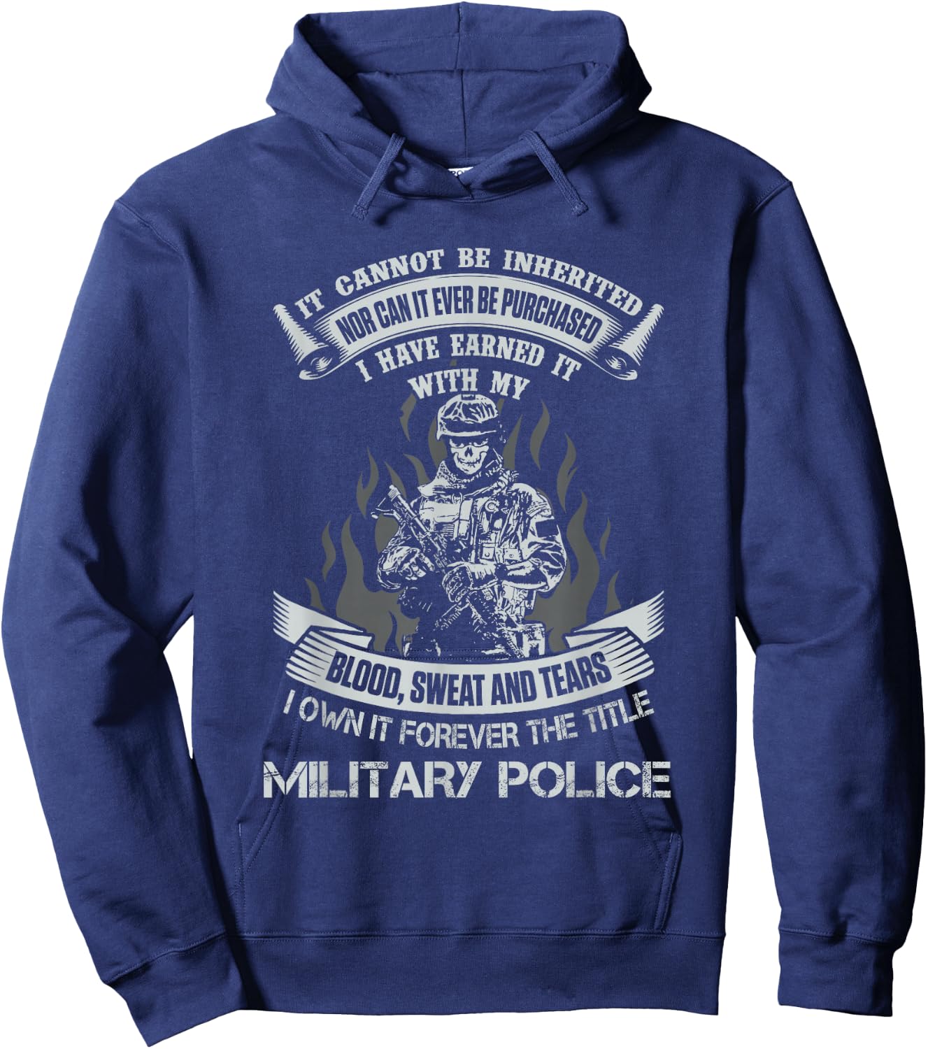 Own Forever The Title Military Police US Army Veteran MP Hoodie - Hoodie | Navy