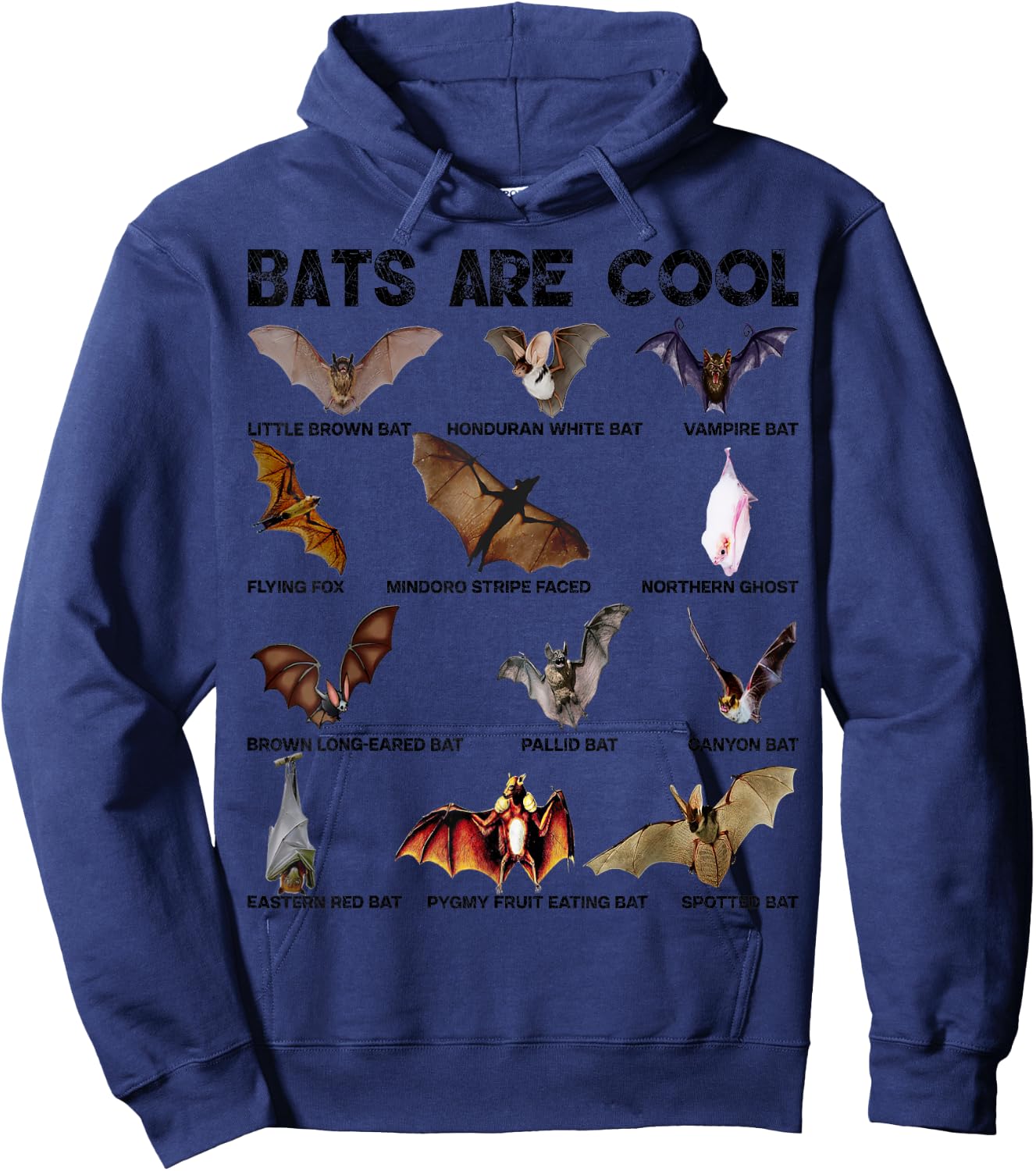 Bats are cool Great Lovely Bat kinds shirts women Hoodie - Hoodie | Navy