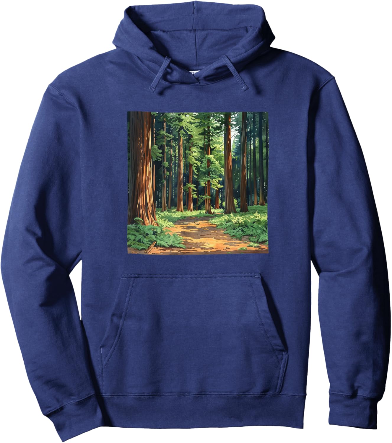 Redwood Trees Forest Graphic Hoodie - Hoodie | Navy