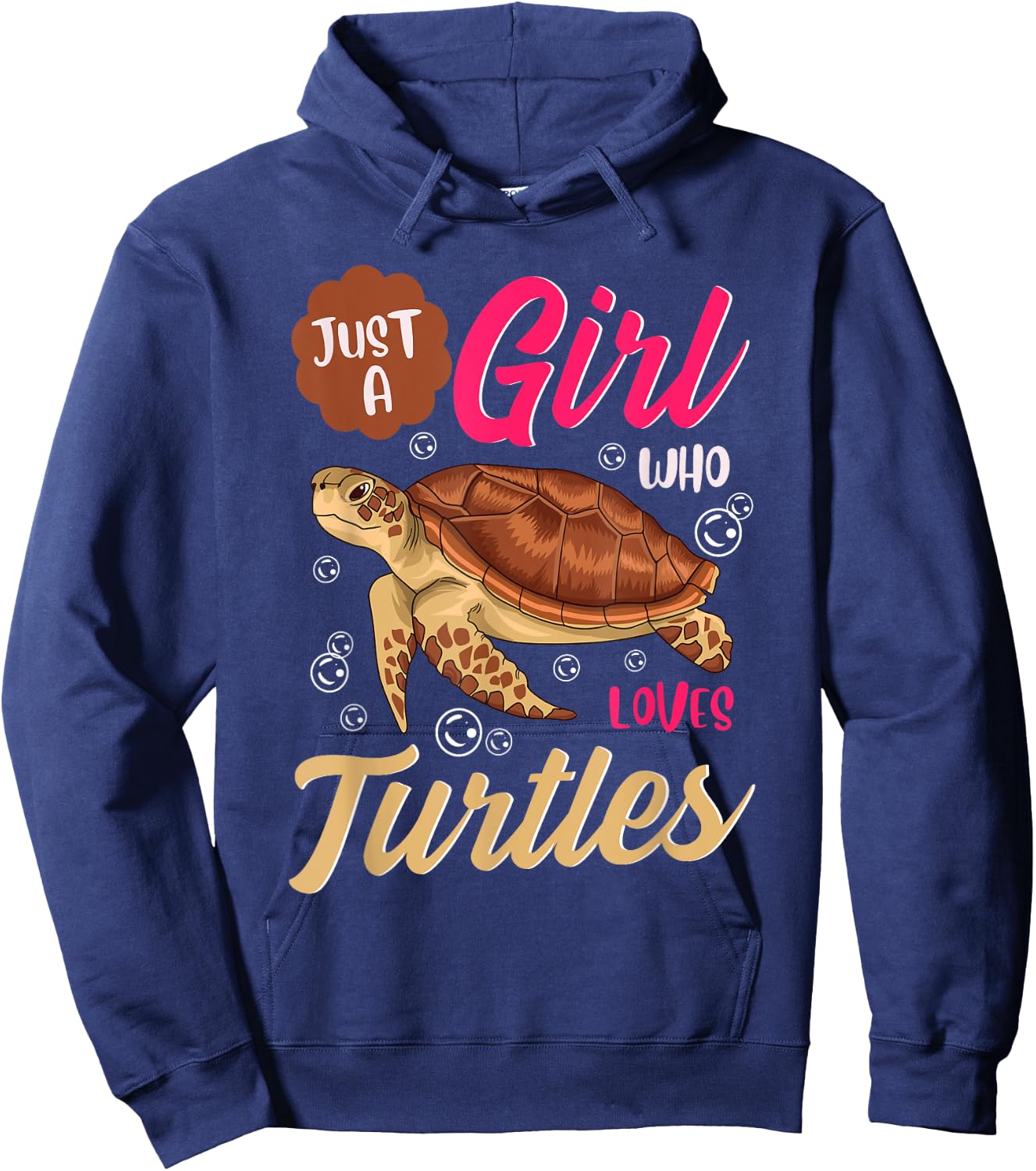 Just A Girl Who Loves Turtles Shirt Turtle Shirts For Girls Hoodie - Hoodie | Navy