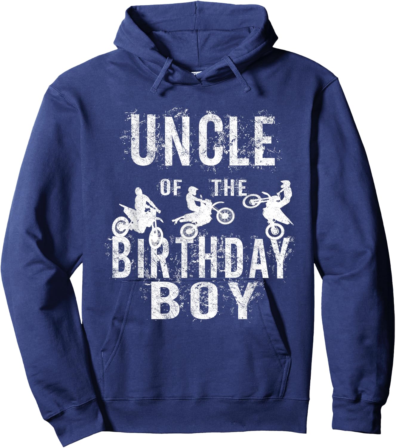 Uncle Of The Birthday Boy Dirt Bike B-day Party Hoodie - Hoodie | Navy
