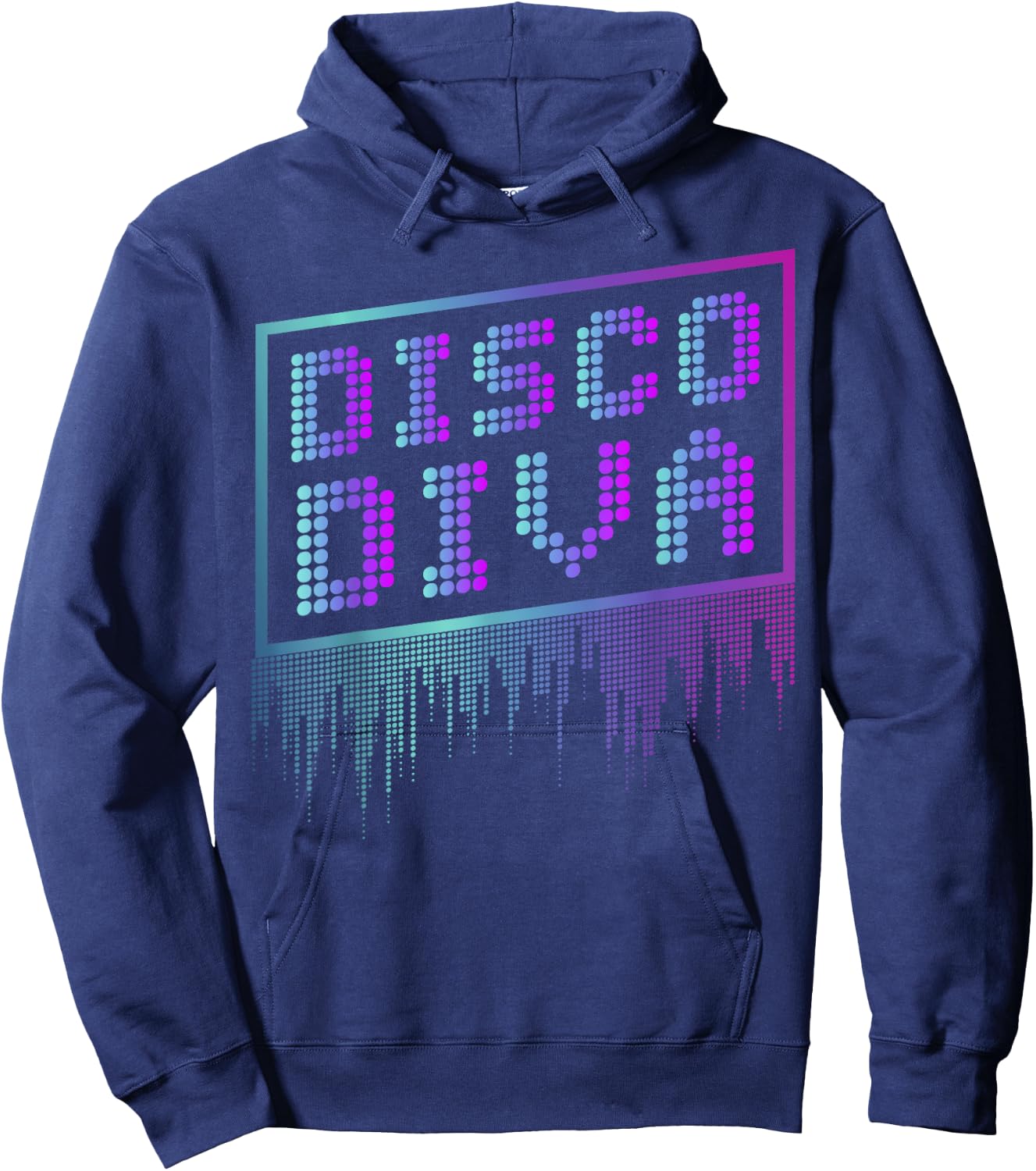 Disco Diva gift, Retro 70s gift, Vintage 80s design Hoodie - Hoodie | Navy
