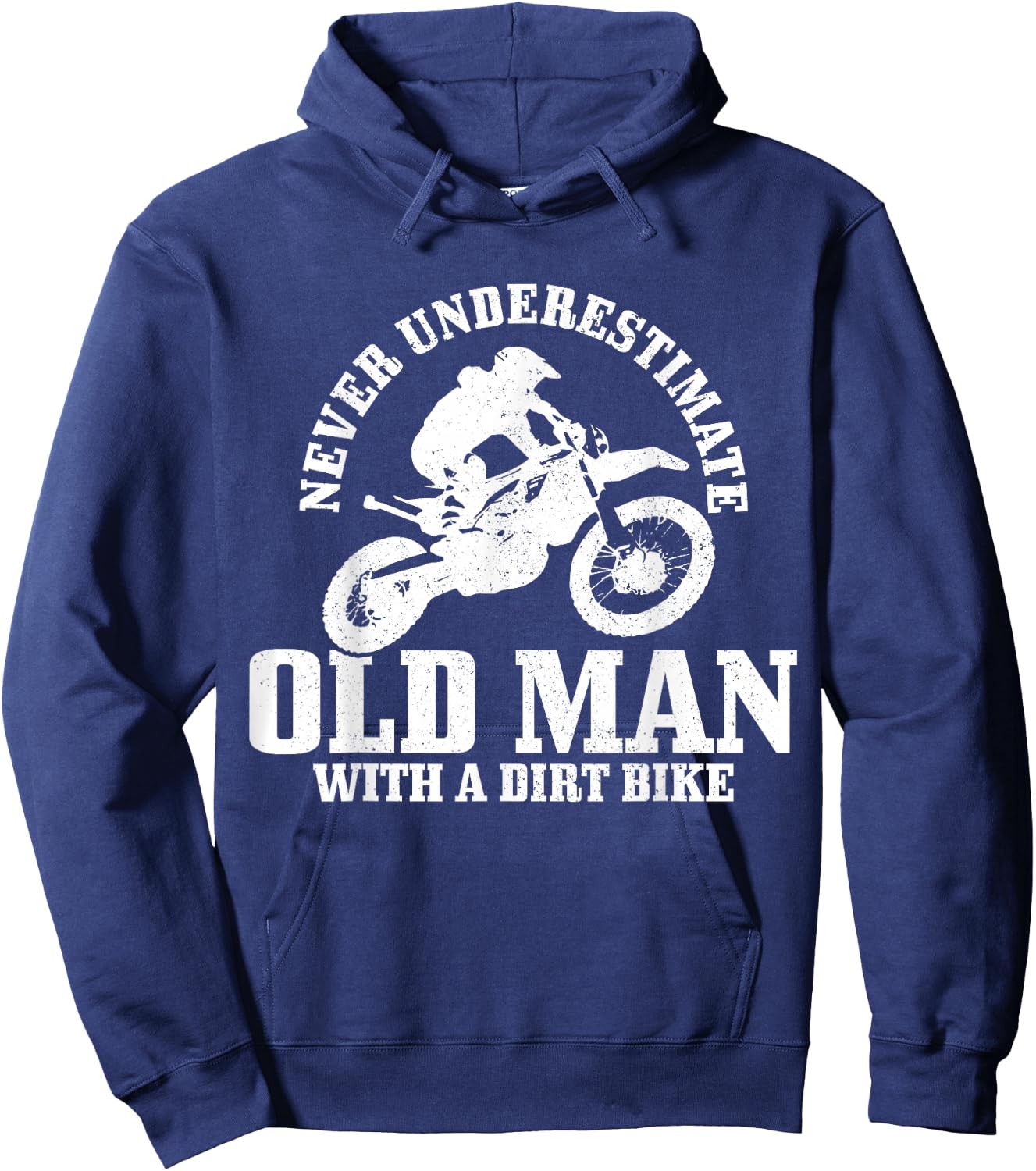 Never Underestimate An Old Man With A Dirt Bike Motocross Hoodie - Hoodie | Navy