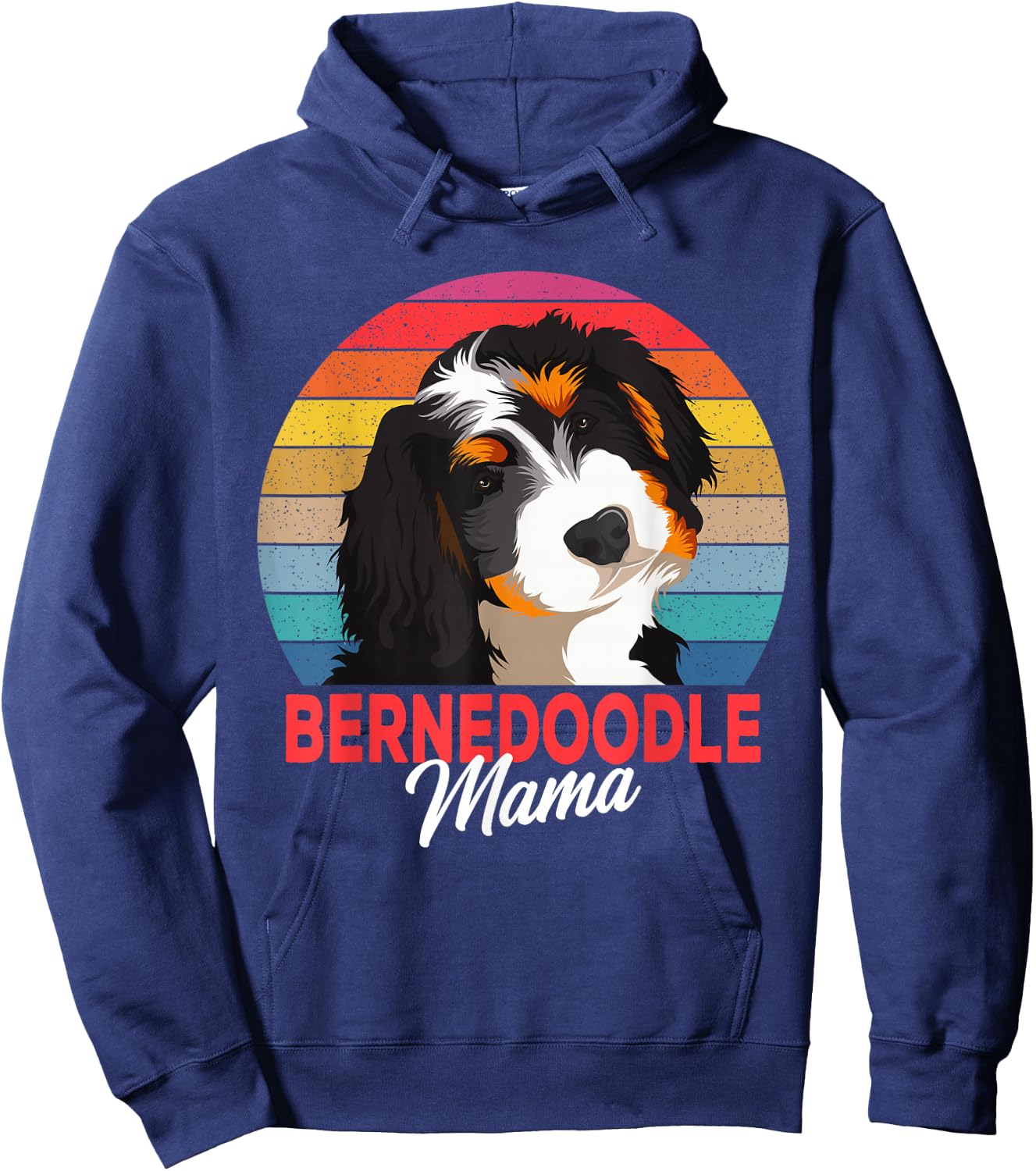 Bernedoodle Mama Dog Mom Owner Funny Gift Hoodie - Hoodie | Navy