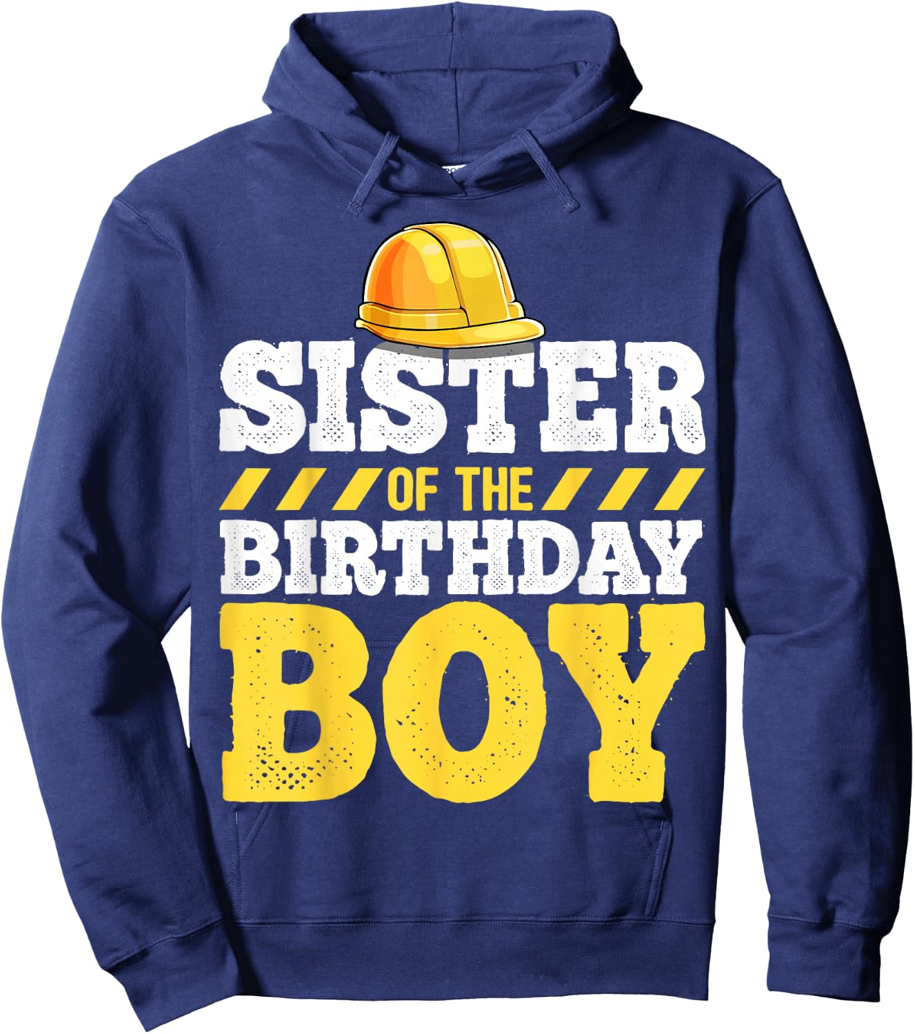 Sister of the Birthday Boy Construction Birthday Party Hoodie - Hoodie | Navy