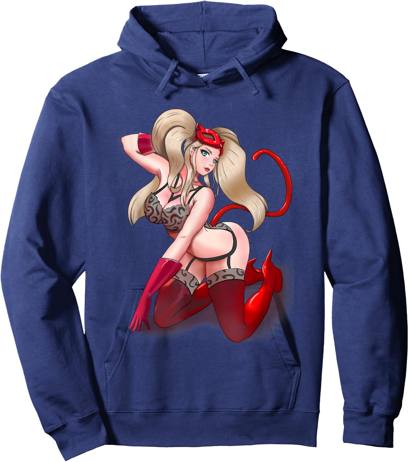 Sexy Hot kawaii Girl Cat Mask Anime Hentai Manga Sexy Adult Hoodie - Hoodie | Navy
