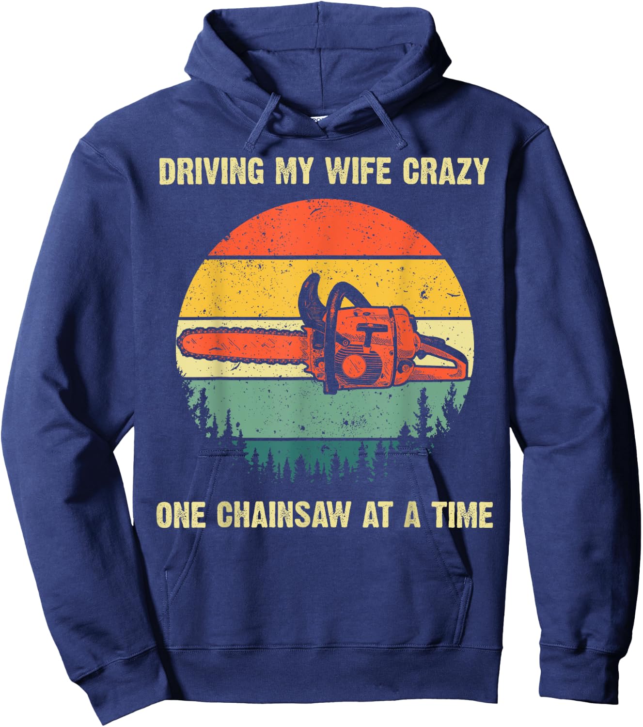 Funny Chainsaw Dad Lumberjack Arborist Tree Cutter Hoodie - Hoodie | Navy