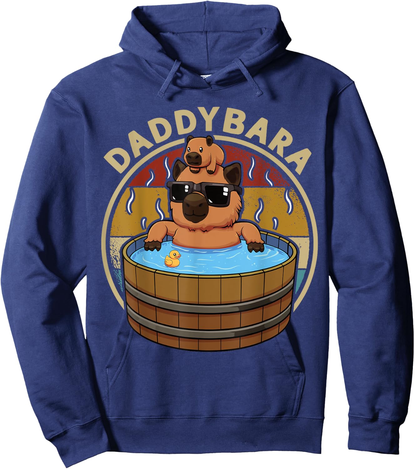 Capybara Daddy Funny Capybara Dad Father's Day Hoodie - Hoodie | Navy