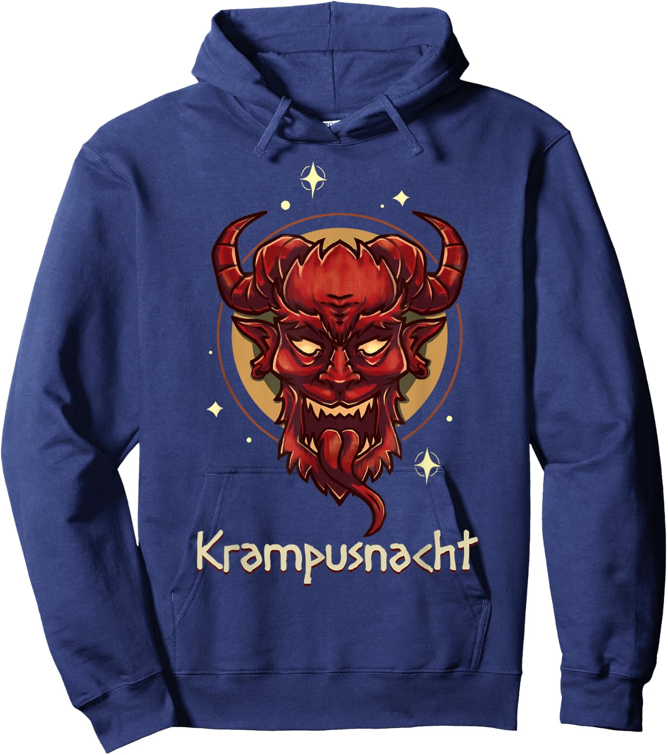 Krampus Night Merry Krampus Demon Eve Ugly Christmas Sweater Hoodie - Hoodie | Navy
