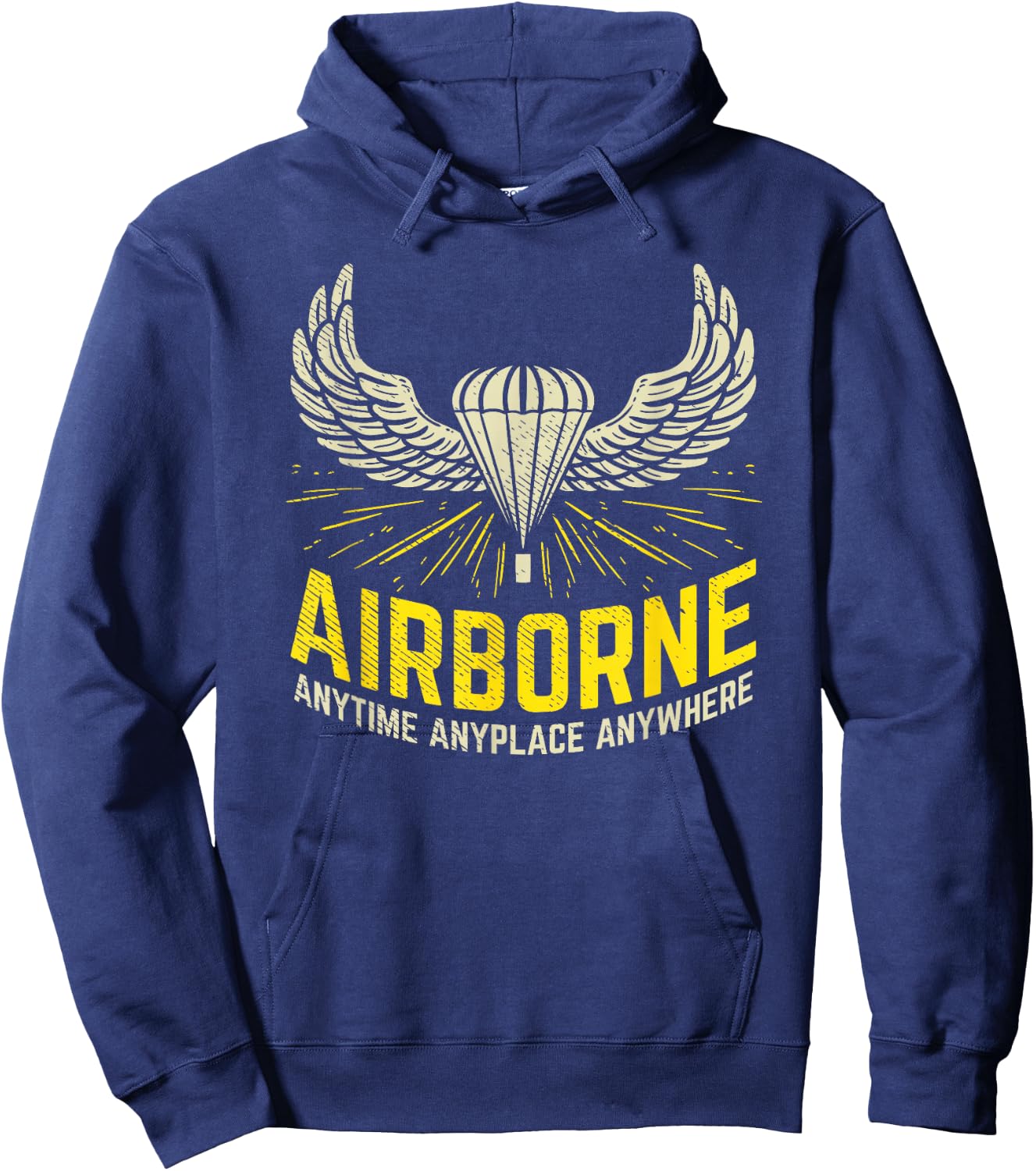 US American Airborne Paratrooper Parachutist Army Veteran Hoodie - Hoodie | Navy