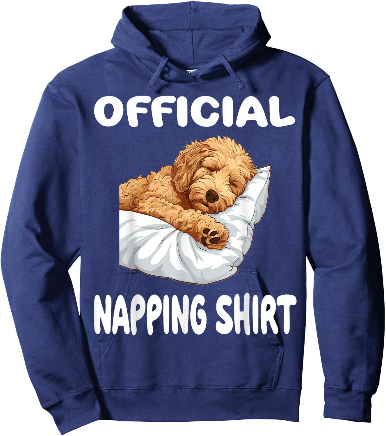 Goldendoodle Dog Pajamas Nightgown Official Napping Hoodie - Hoodie | Navy