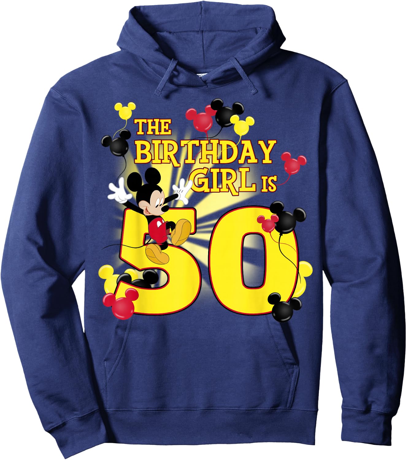 Disney Mickey and Friends Mickey 50th Birthday Girl Hoodie - Hoodie | Navy