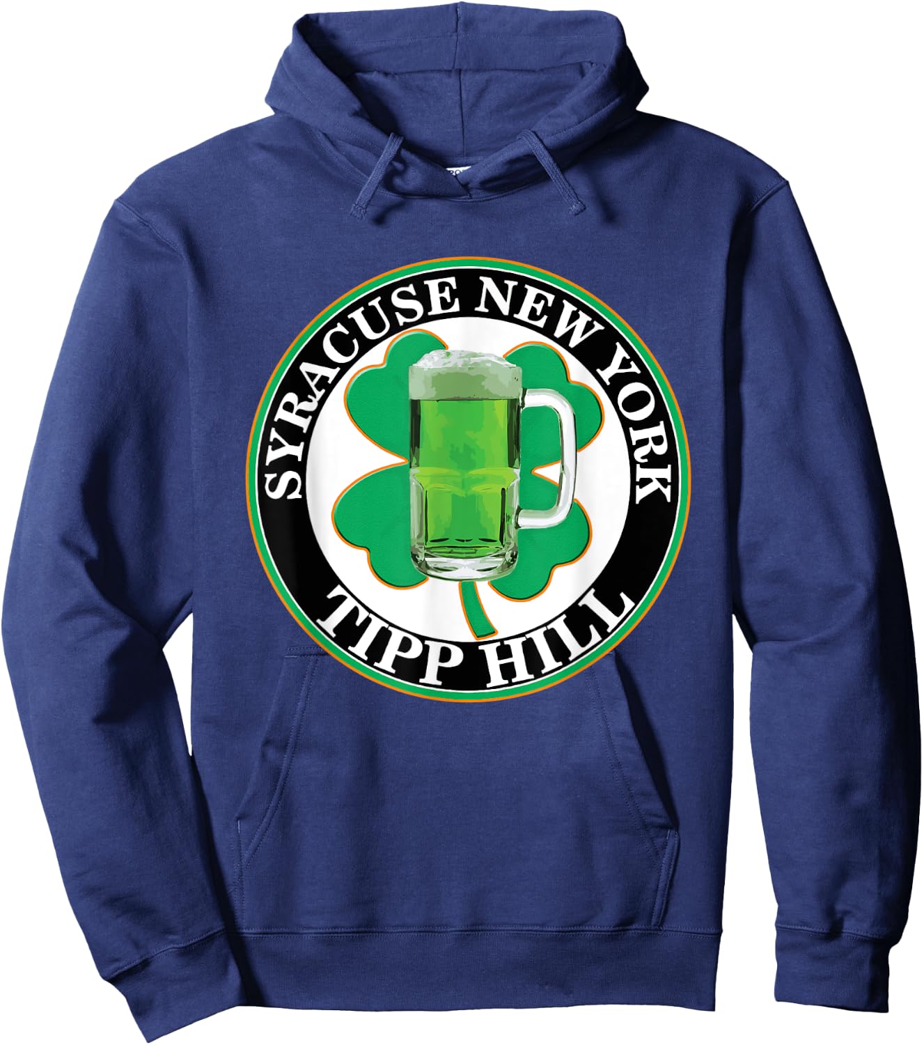Syracuse Tipp Hill Saint Patrick's Day Hoodie - Hoodie | Navy