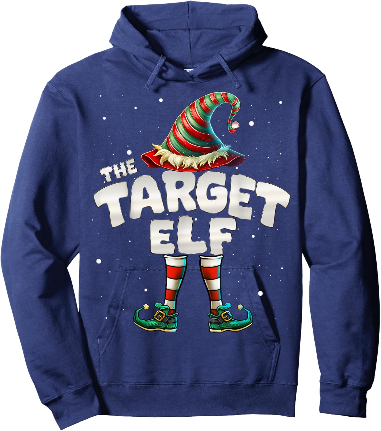I'm The Target Elf Family Matching Group Christmas Hoodie - Hoodie | Navy