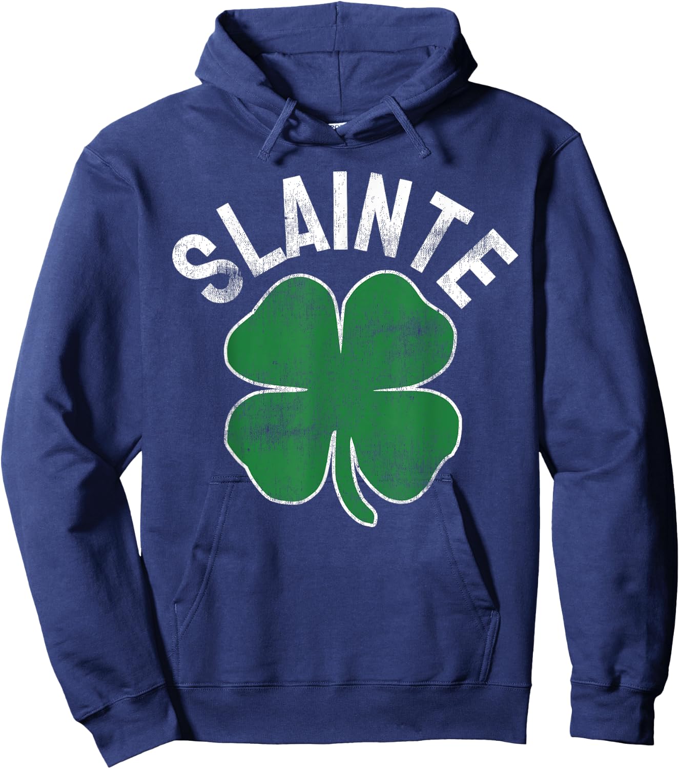 Slainte Beer Drinking Irish ST PATRICKS DAY Shamrock Funny Hoodie - Hoodie | Navy