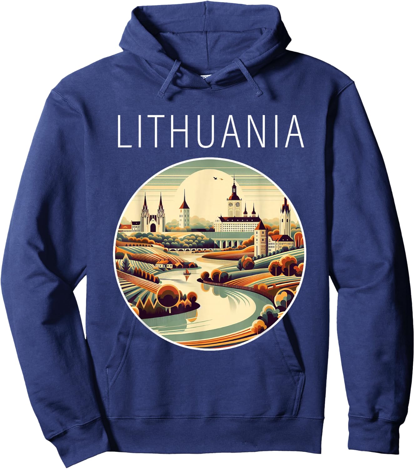 Lithuania scenery Art Deco Hoodie - Hoodie | Navy