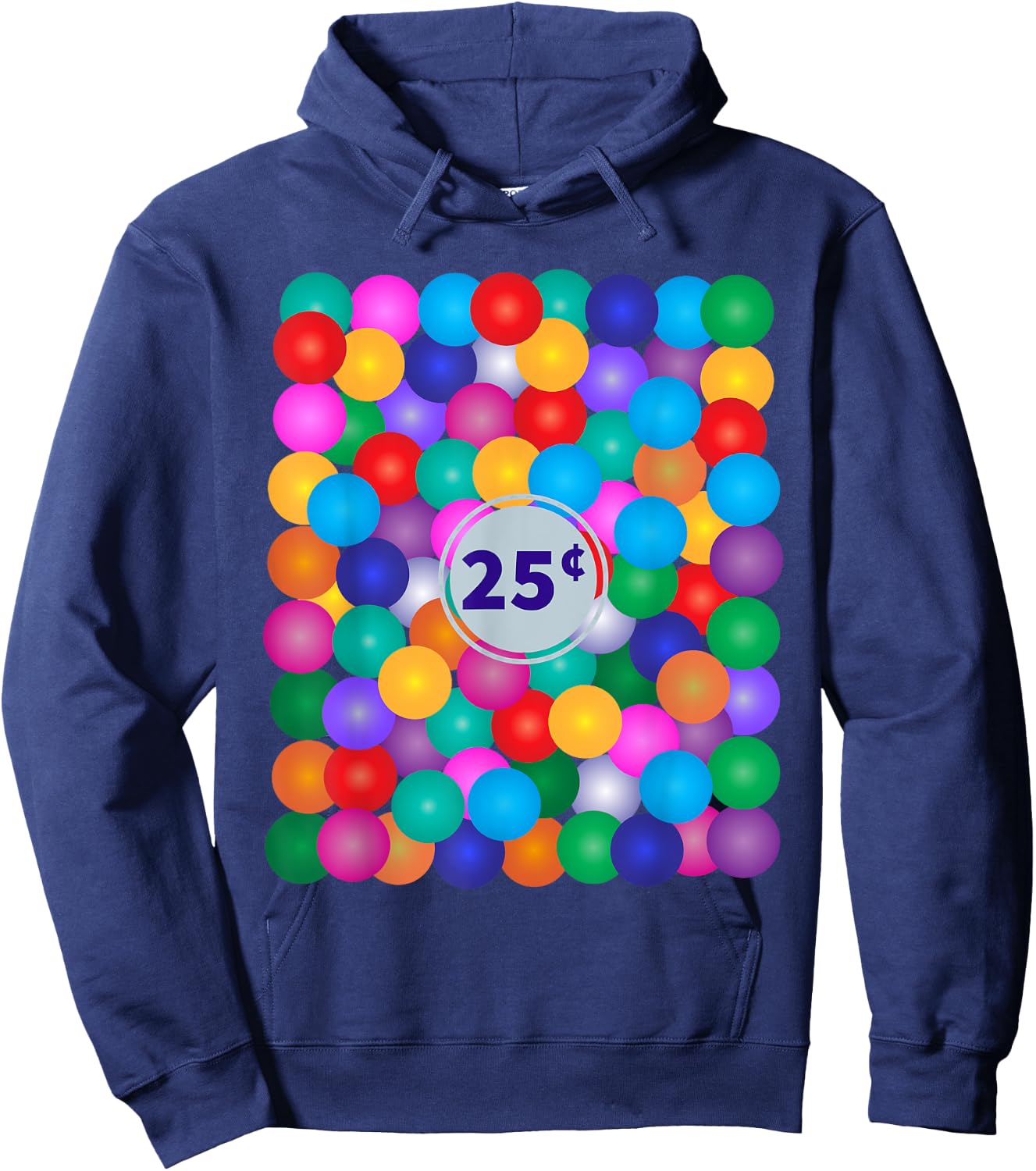 Gumball Machine Costume Candy 25cRainbow Gum Balls Halloween Hoodie - Hoodie | Navy