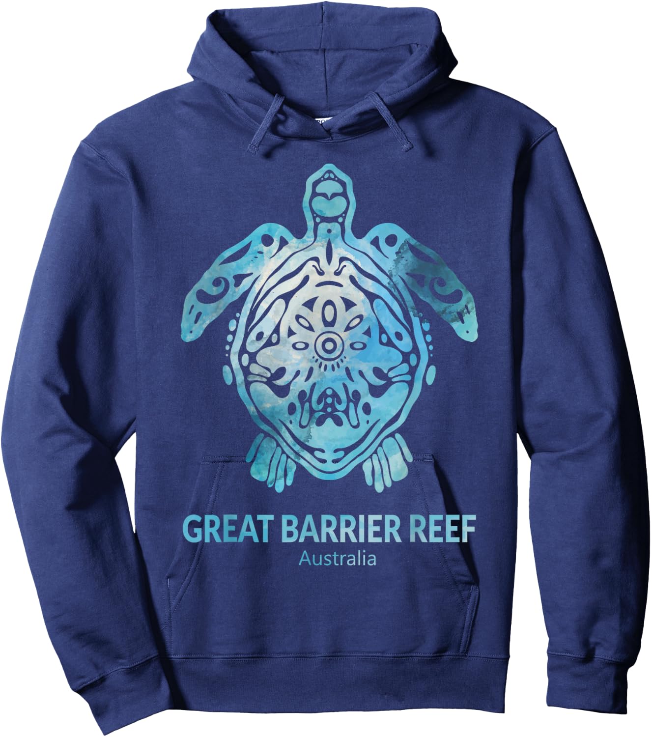 Great Barrier Reef Sea Turtle Ocean Souvenir Hoodie - Hoodie | Navy