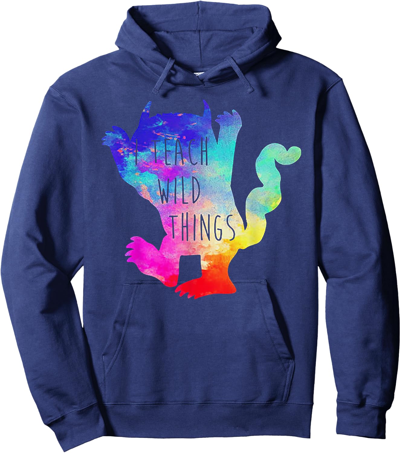 I Teach Wild Things Monster Funny Halloween Gifts Hoodie - Hoodie | Navy