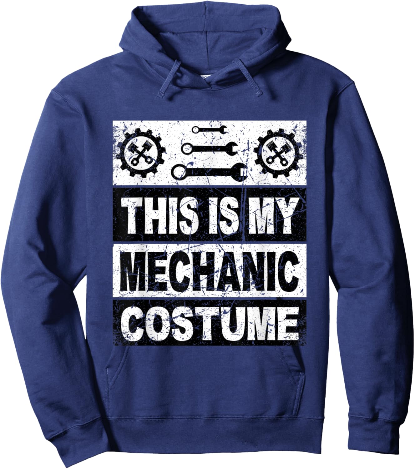 Retro This Is My Mechanic Costume Shirt For Car Mechanic Hoodie - Hoodie | Navy