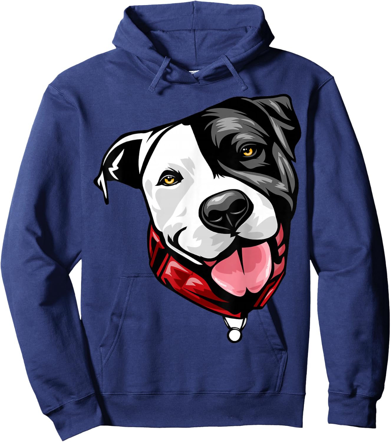 Cool Pit Bull Face Hoodie - Hoodie | Navy