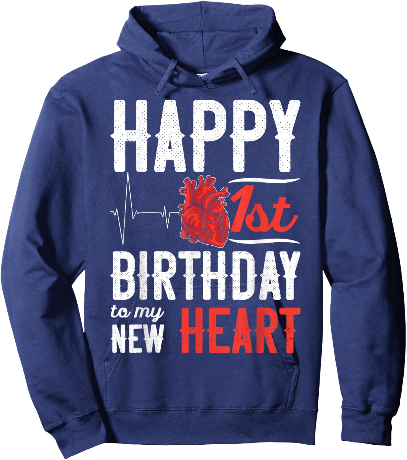 Heart Transplant Recovery Anniversary Shirt 1st Birthday Hoodie - Hoodie | Navy