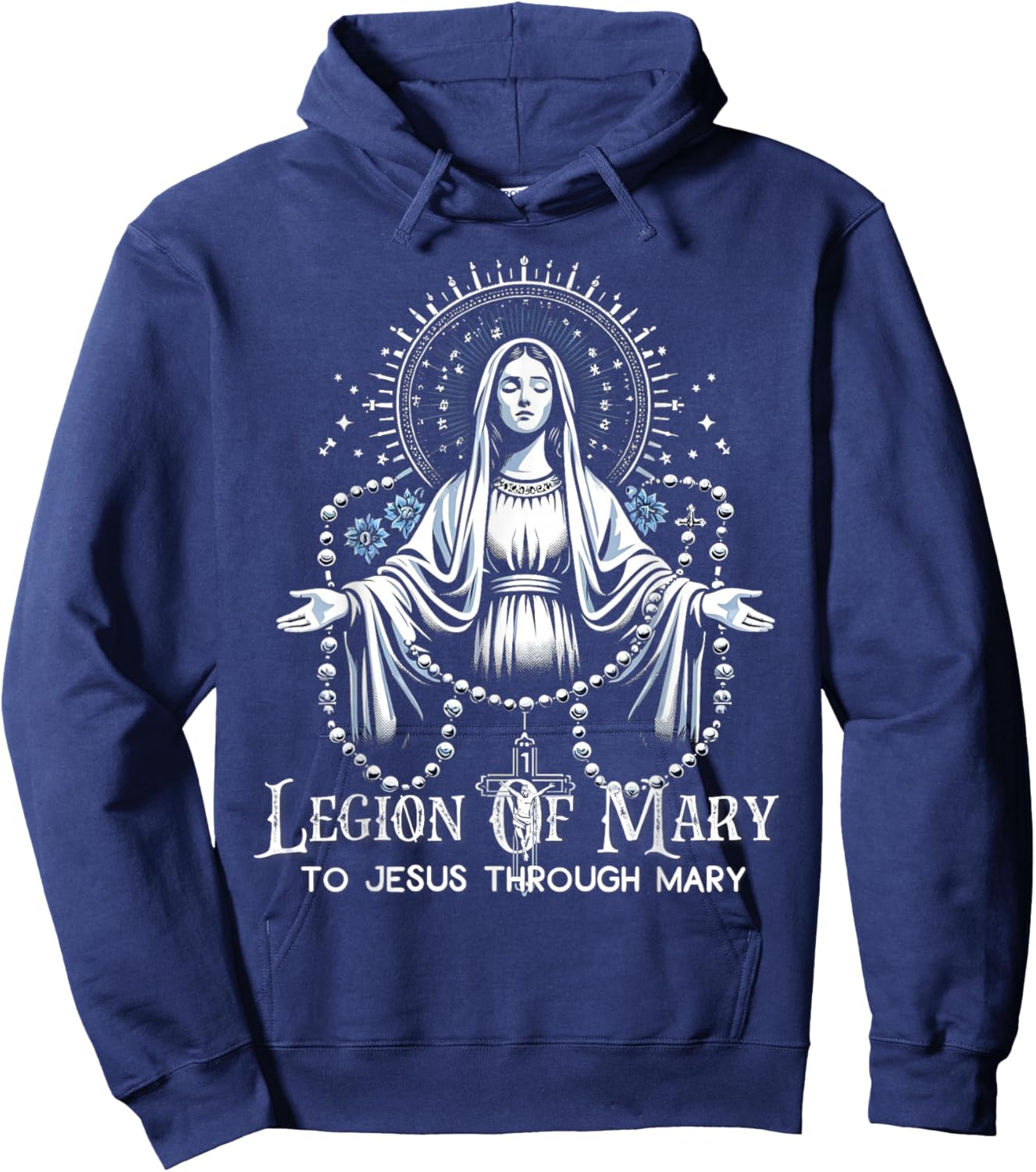 Legion Of Mary Our Lady Catholic Hoodie - Hoodie | Navy