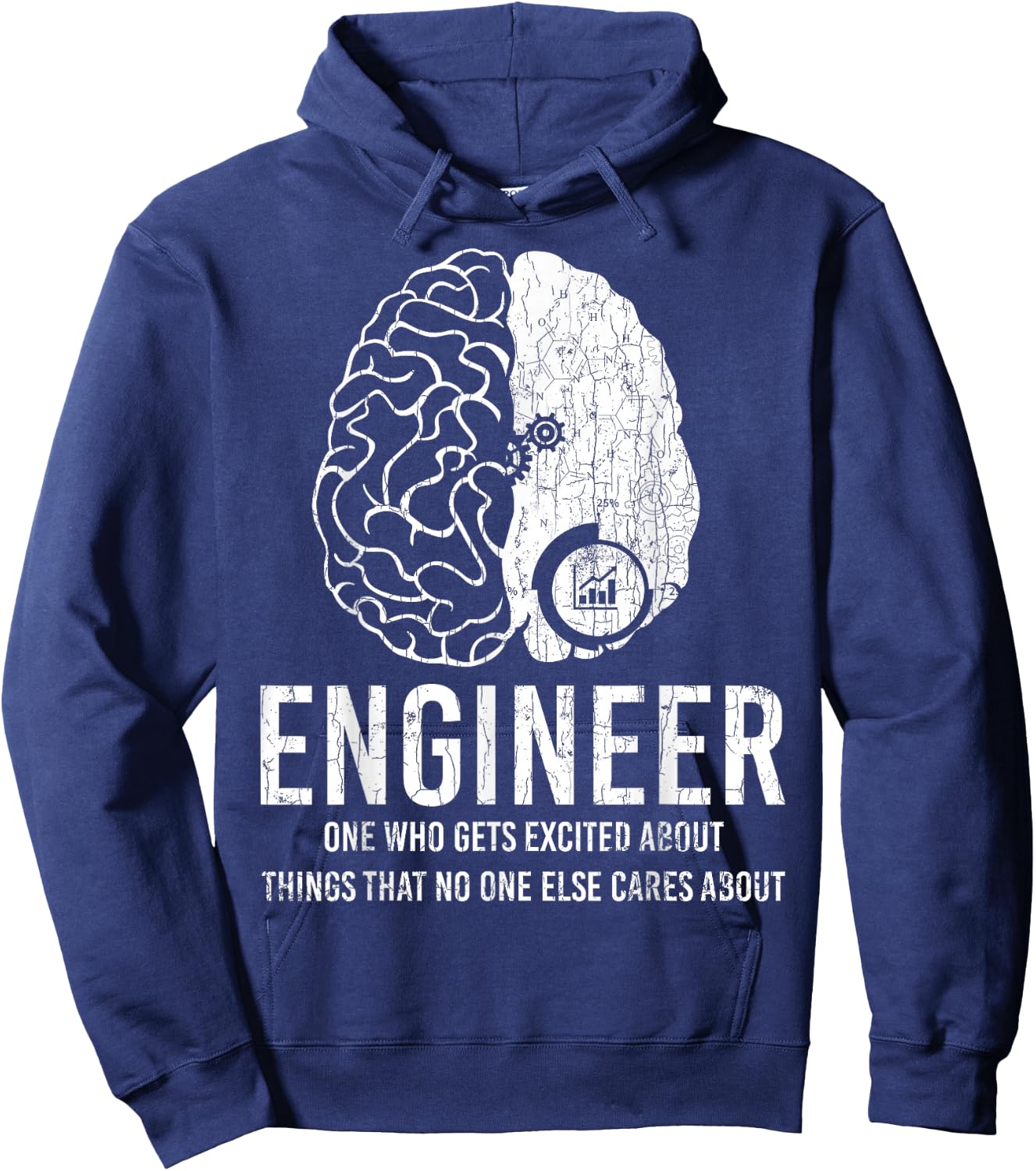Funny Engineer Gifts & More Engineer Definition Funny Engineering Graphic Hoodie - Hoodie | Navy