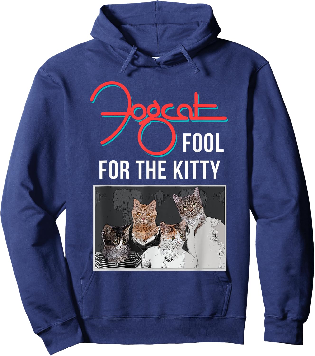 Heavy Metal Kittens & Cats Rock And Roll Band Animals Shirt Hoodie - Hoodie | Navy