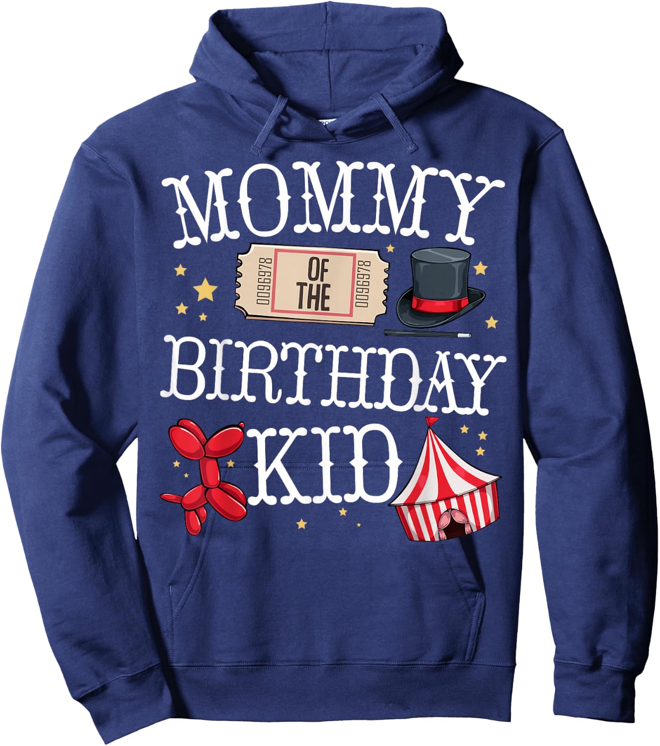 Funny Mommy Of The Birthday Kid Ringmaster Mom Circus Gift Hoodie - Hoodie | Navy