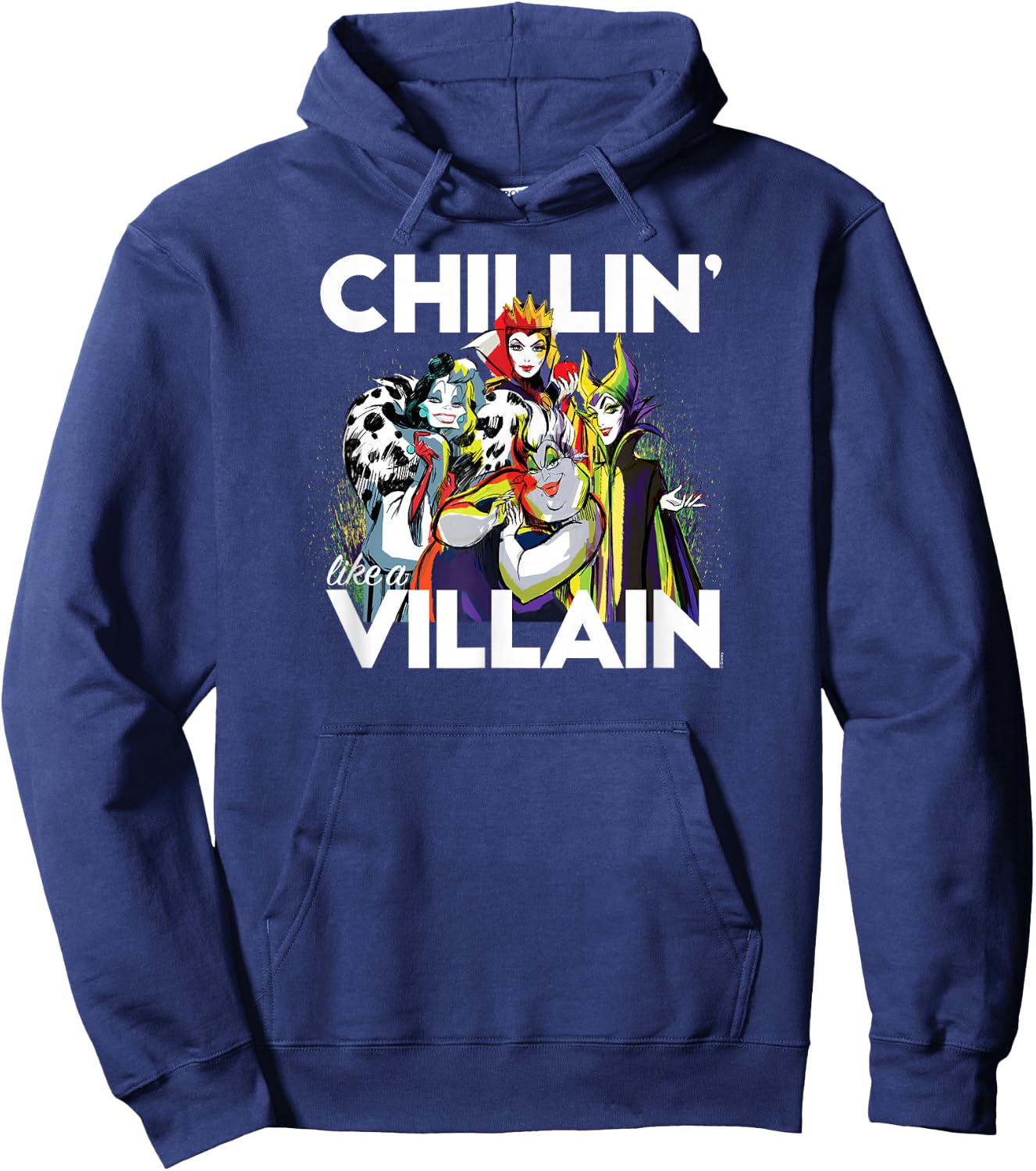 Disney Villains - Cruella Evil Queen Ursula Maleficent Hoodie - Hoodie | Navy