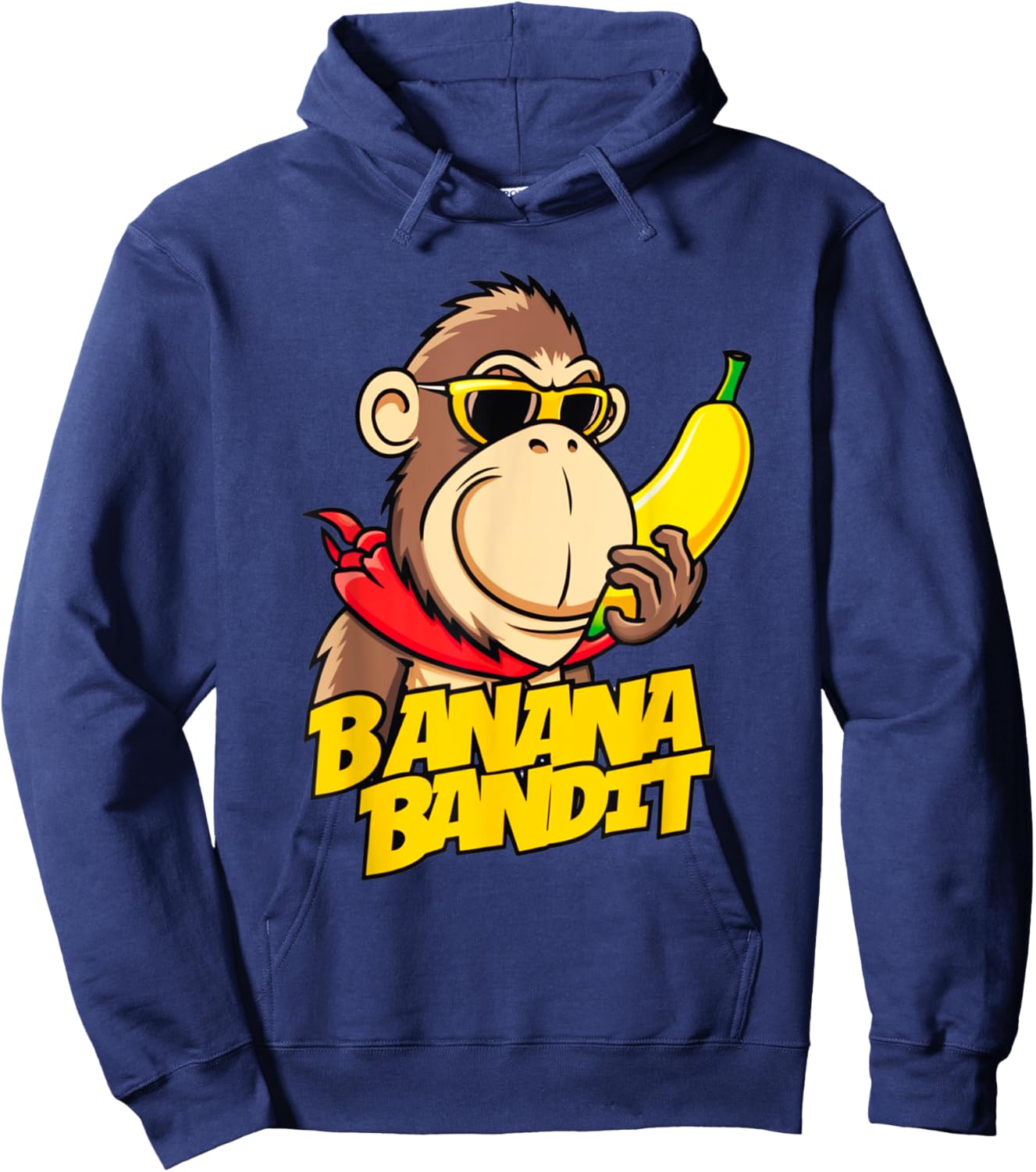 Funny Banana Bandit Foodie Monkey Gift Women Kids Hoodie - Hoodie | Navy