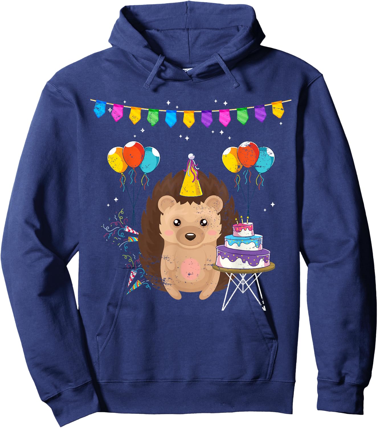 Forest Dwellers Animal Lover Forest Animal Children's Birthday Hedgehog Hoodie - Hoodie | Navy