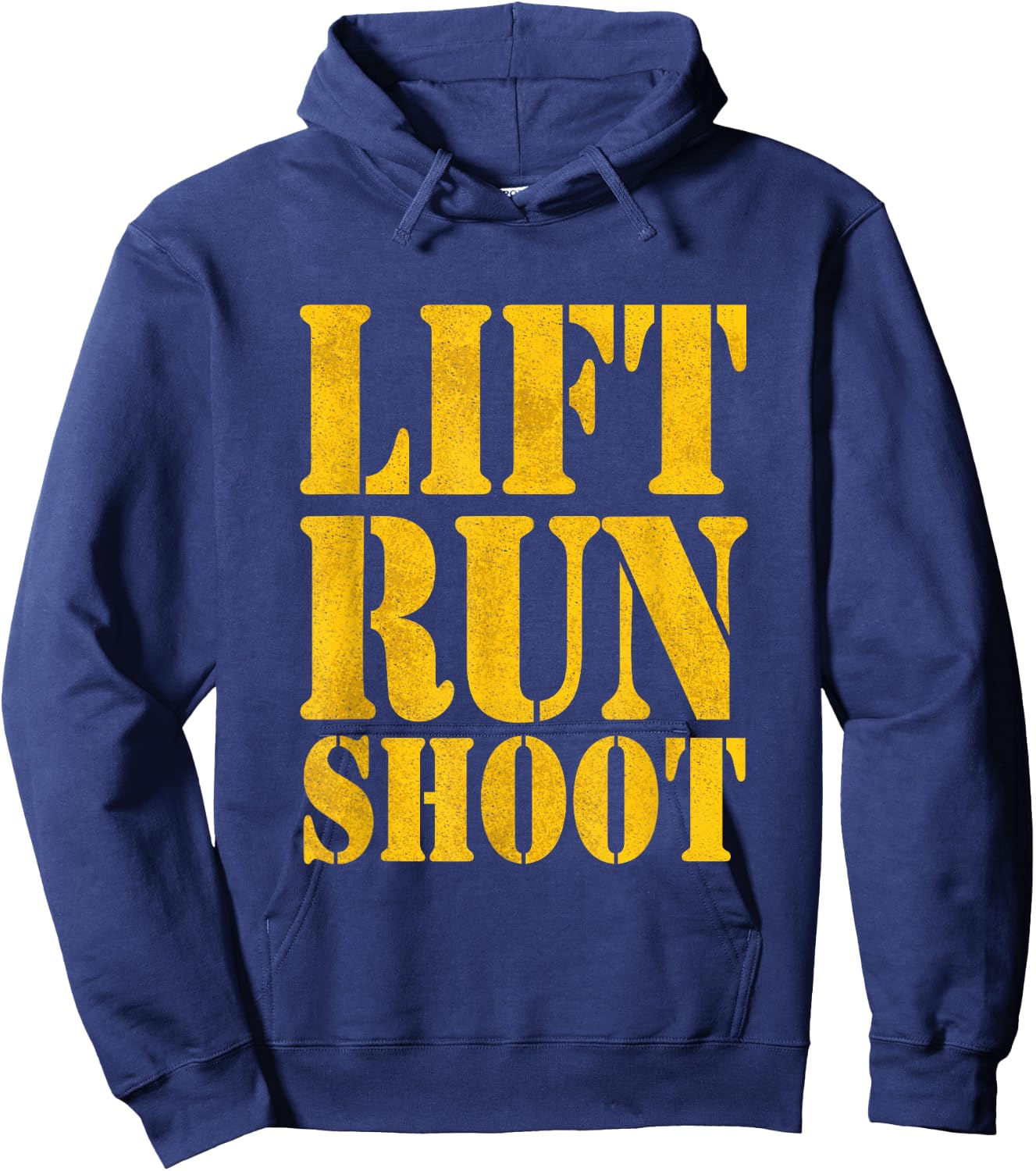 Lift Run Shoot Military Police Gym Day Hoodie - Hoodie | Navy